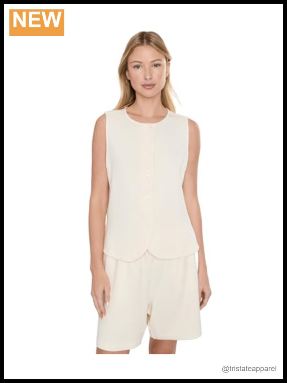 Varley Josie DoubleSoft Button Front Sleeveless Tank Top Women's
